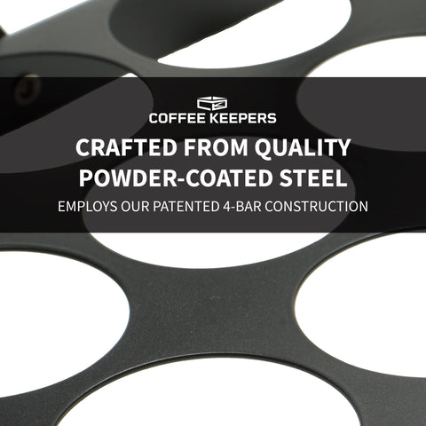 COFFEEKEEPERS under-cabinet mount keeps pods organized and accessible
