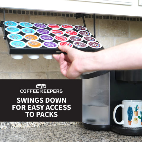 COFFEEKEEPERS swing-down access for easy daily coffee use