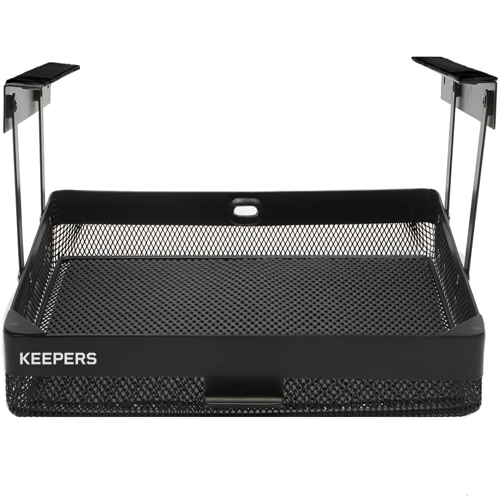 COFFEEKEEPERS under-desk drawer in black with compact slim profile for quick access