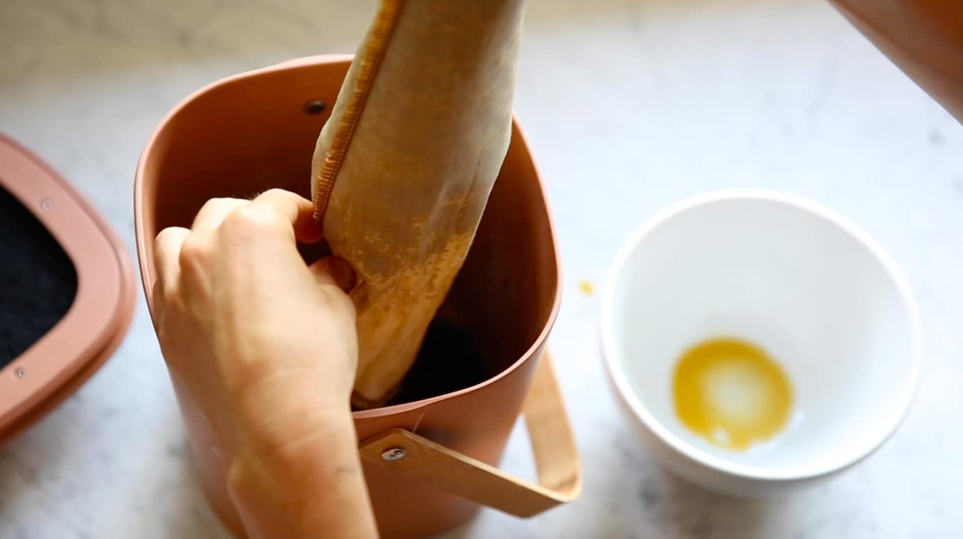 CoffeeSock cloth filter for drip and pour-over in action