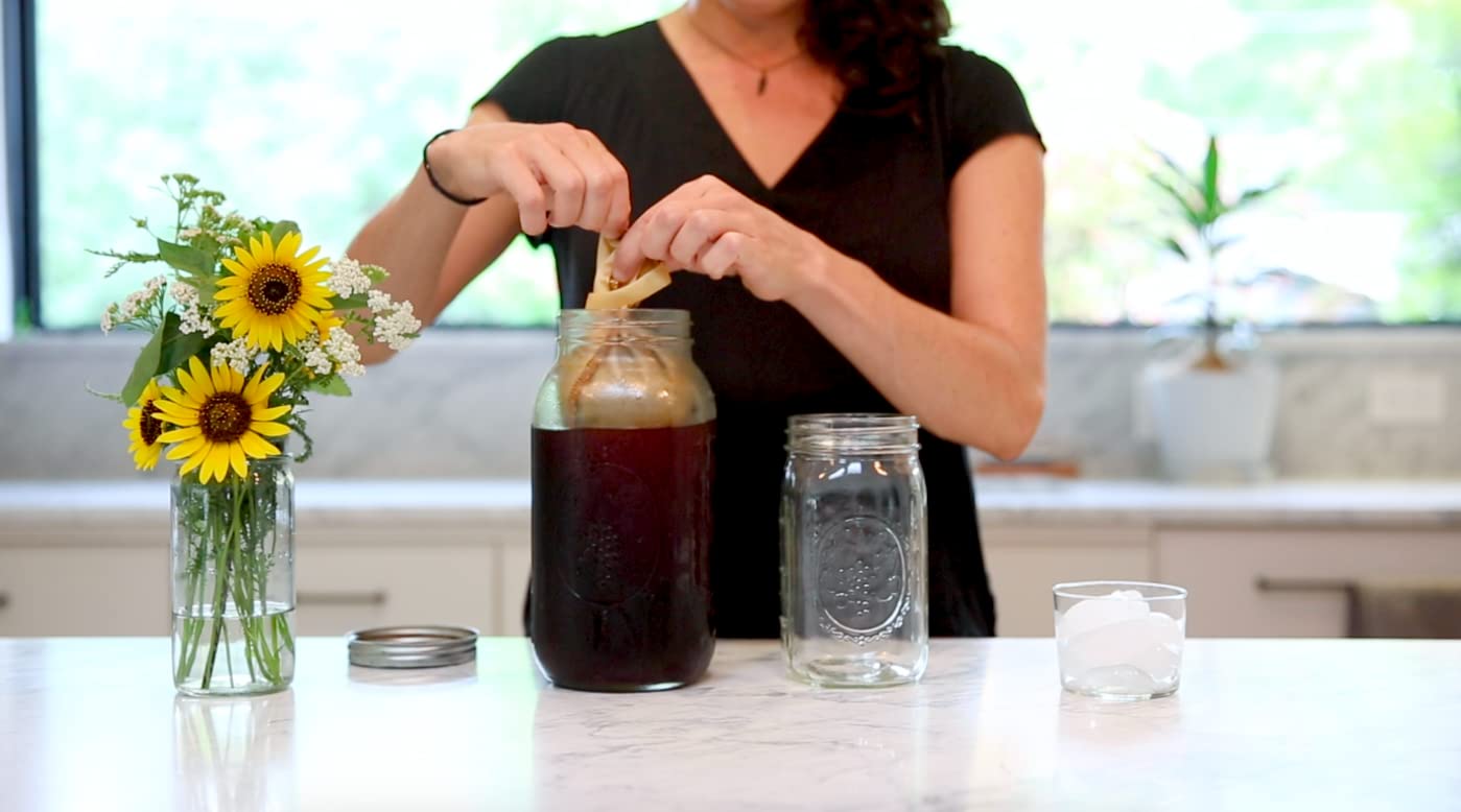 CoffeeSock filter drying on rack, eco-friendly build