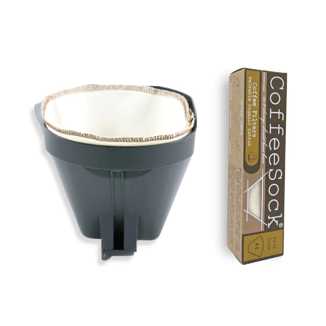 CoffeeSock The Original reusable cone four 2-pack filters for sustainable brewing