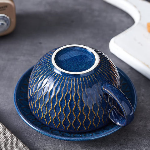Coffeezone durable ceramic cup set with saucer for daily coffee rituals.