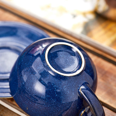 Coffeezone durable ceramic cup with thick body, helps retain heat.