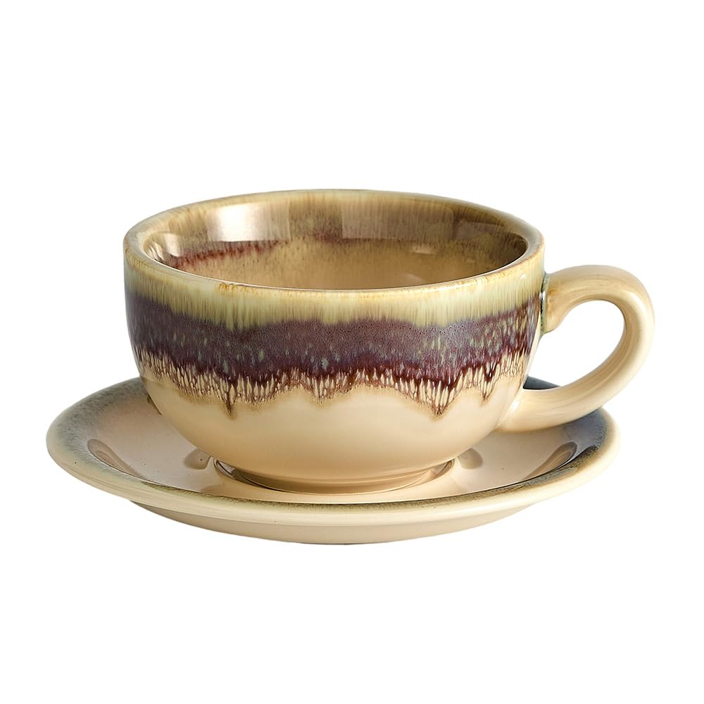 Coffeezone vintage design 12oz latte art cup enhances café-style presentation