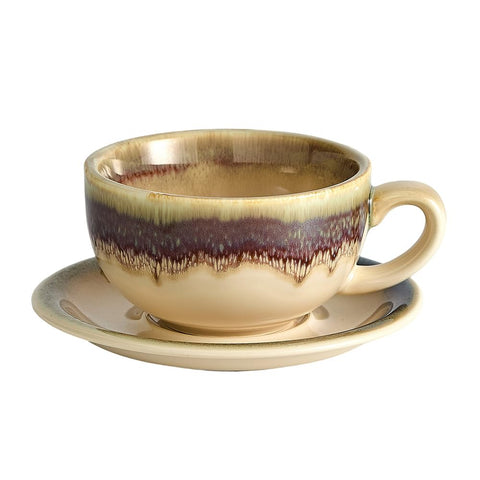 Coffeezone vintage design 12oz latte art cup enhances café-style presentation