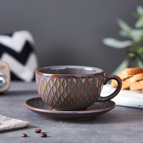 Coffeezone Vintage Design cup with saucer ready for a stylish gift