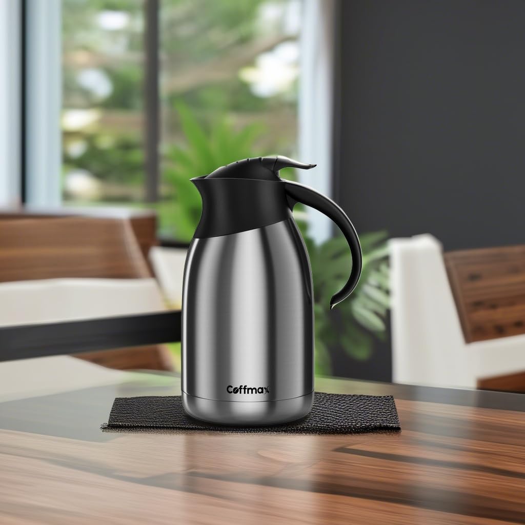 Coffmax non-slip handle adds stable grip for comfortable pouring.