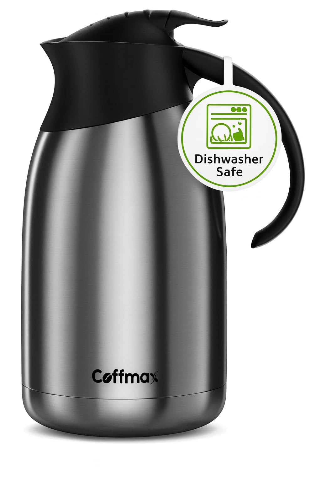Coffmax pour spout design for precise servings and reduced mess.