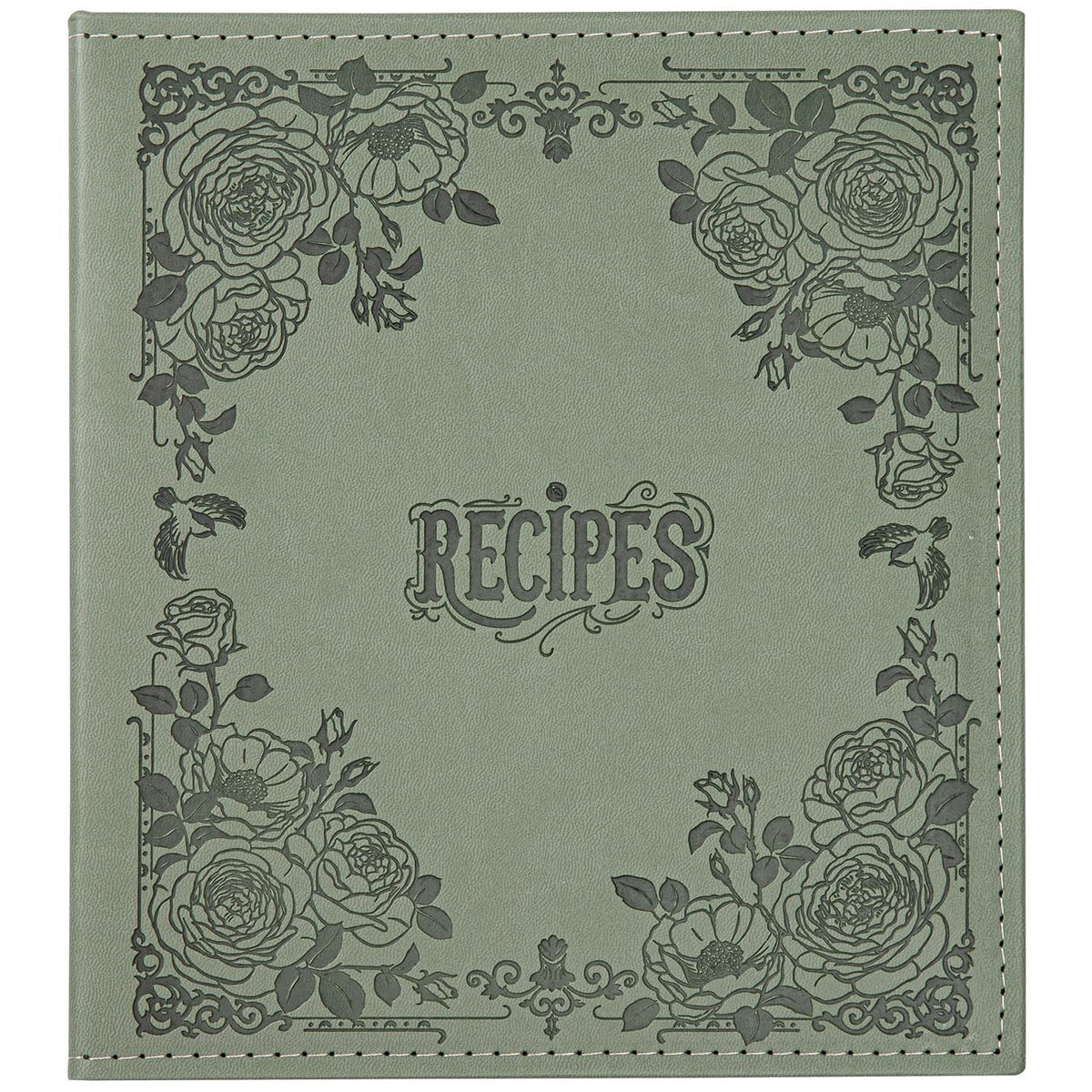 COFICE recipe book cover in dark green PU leather, durable and elegant for kitchen use