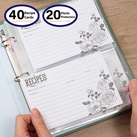 COFICE tabbed dividers label categories for quick recipe access