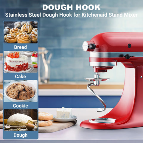 Cofun dishwasher-safe spiral dough hook cleans easily after kneading
