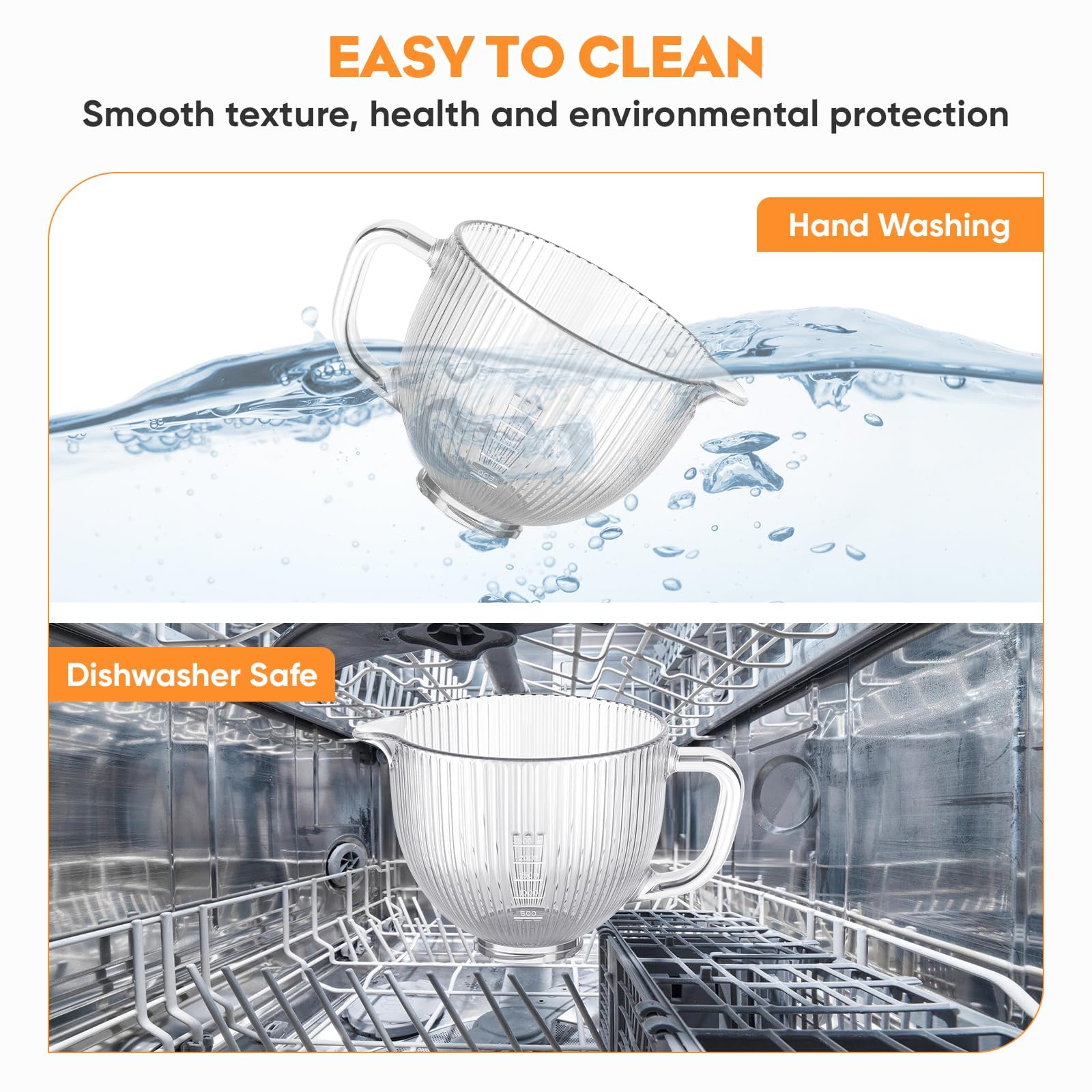 Cofun glass mixer bowl fit for KitchenAid tilt-head mixers