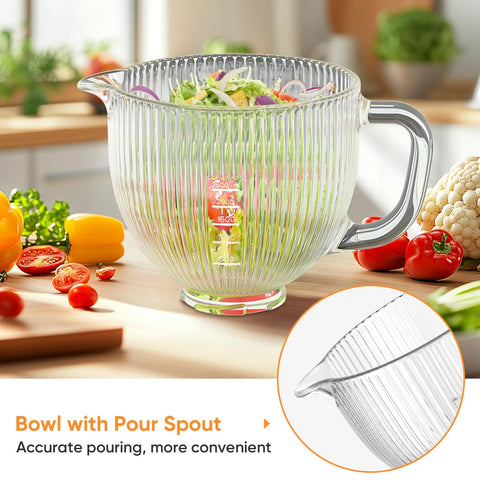 Cofun glass mixer bowl microwave-safe and versatile for reheating
