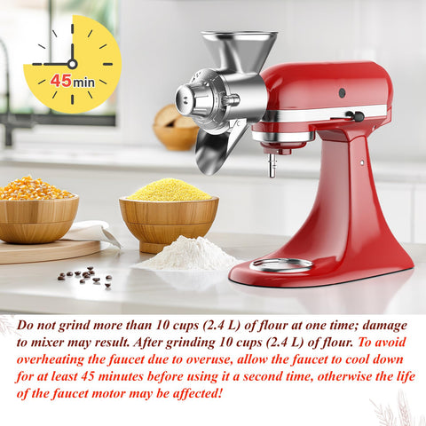 Die-cast aluminum body of Cofun grain mill attachment for durability