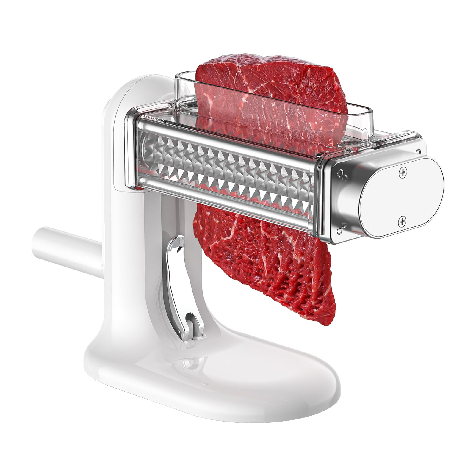 Cofun manual meat tenderizer with stainless steel gear for even tenderizing of steak and venison