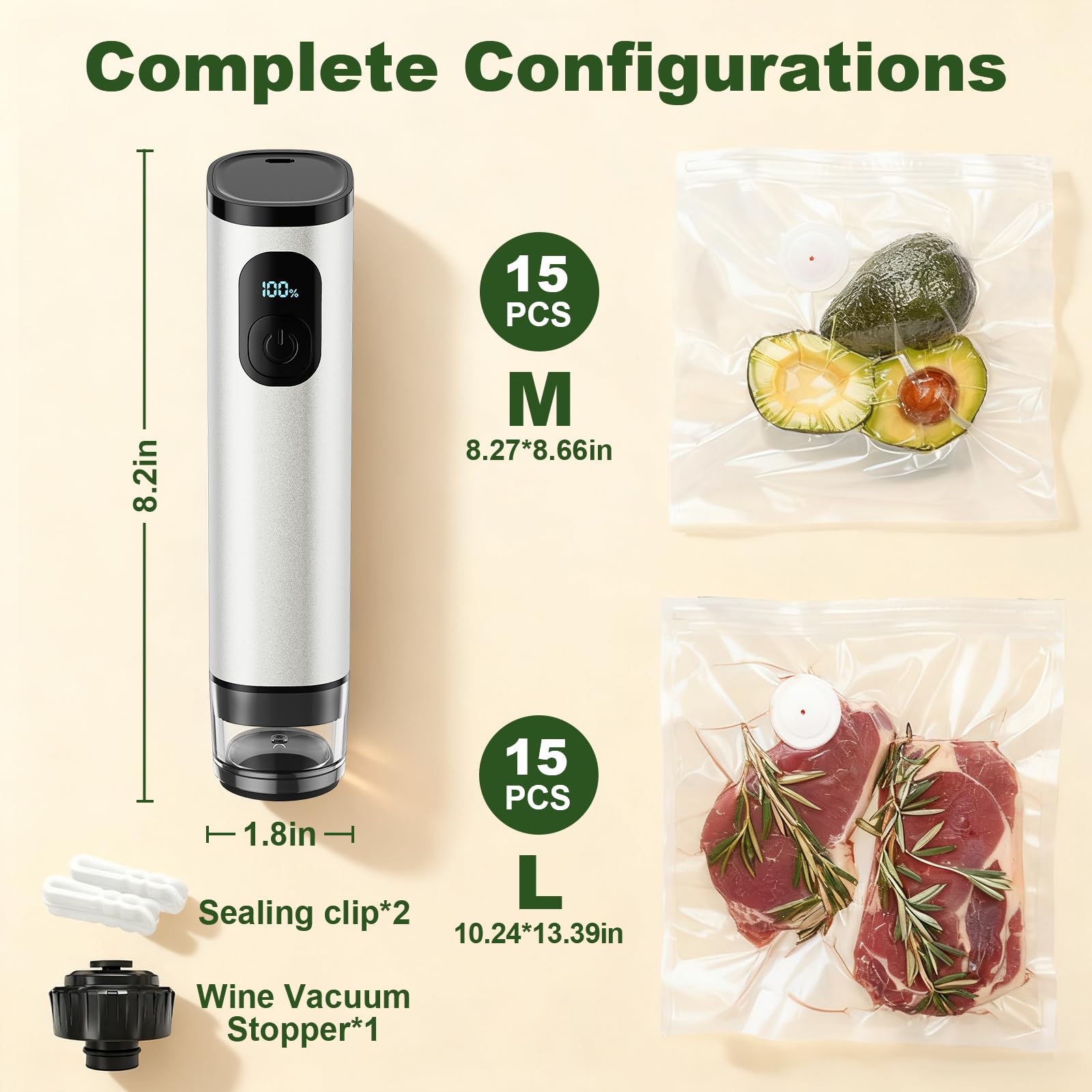 Cofun medium reusable bag kit offers versatile portion sealing for leftovers.