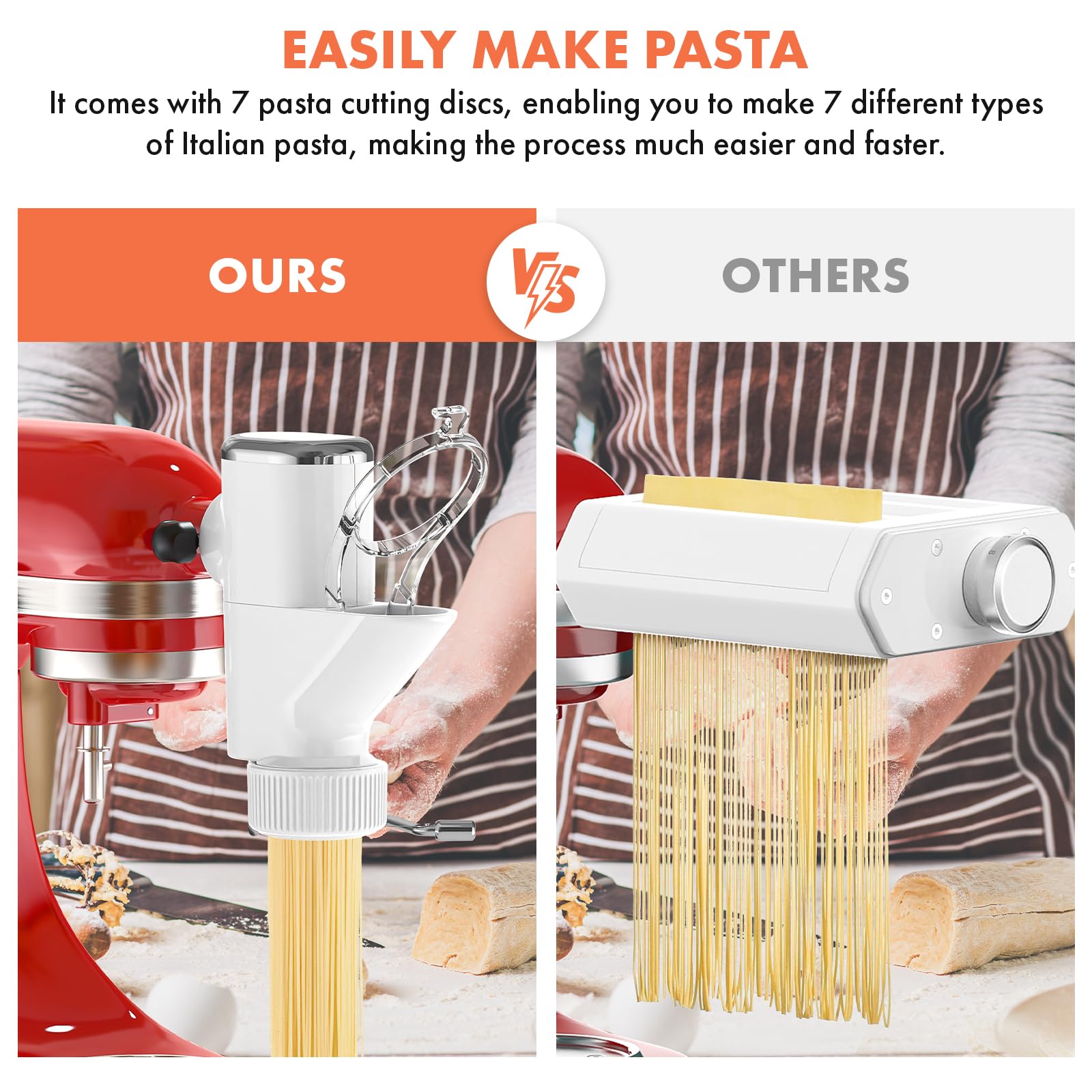 Cofun pasta attachment fits most KitchenAid mixers for easy upgrades