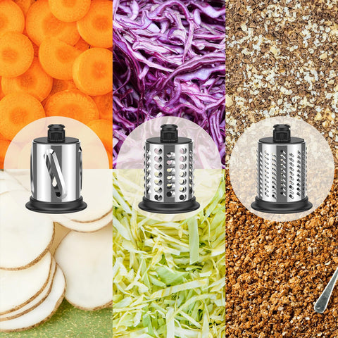 Cofun coarse shred blade creating chunky textures for salads and tacos