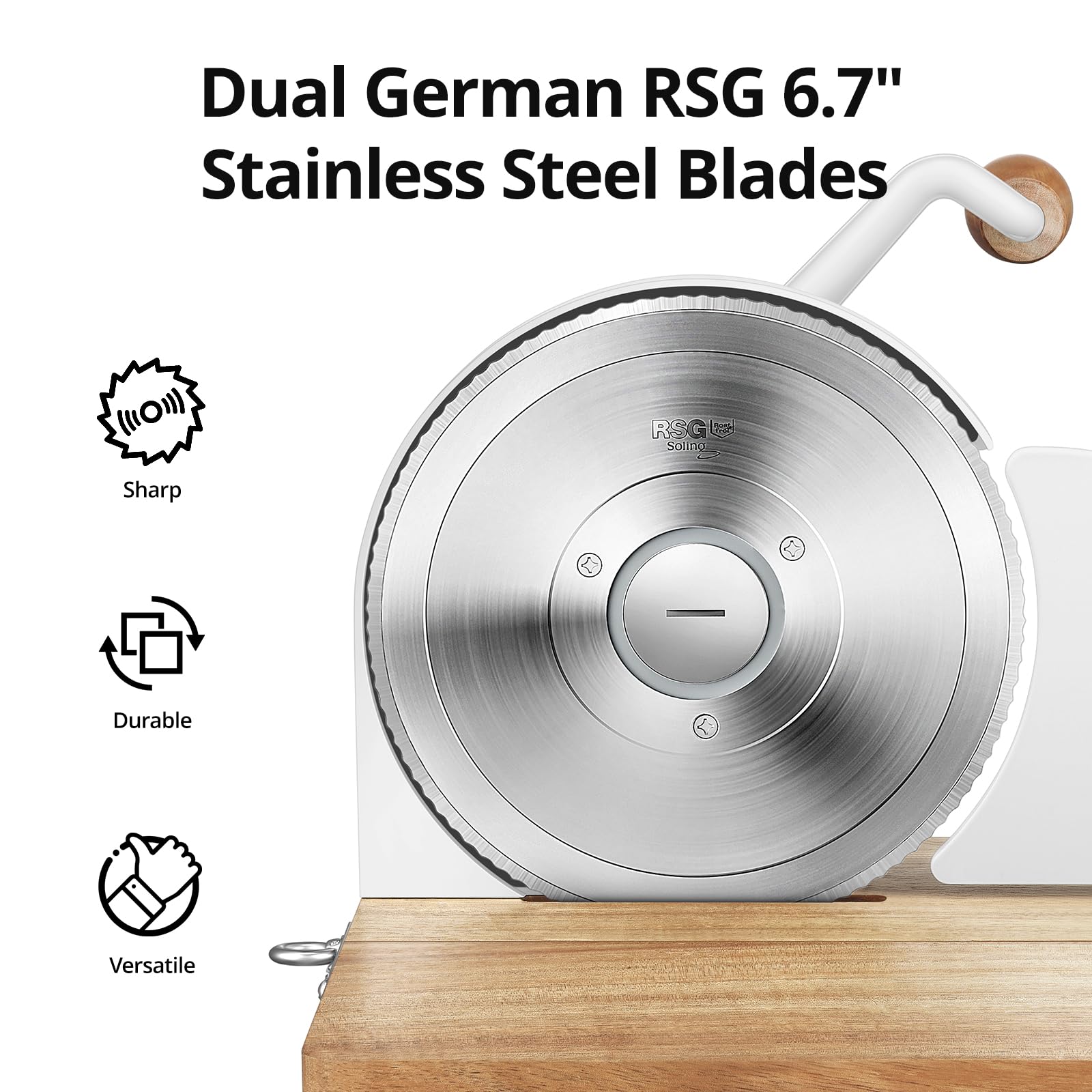 Cogace aluminum alloy body with acacia base ensuring sturdy support