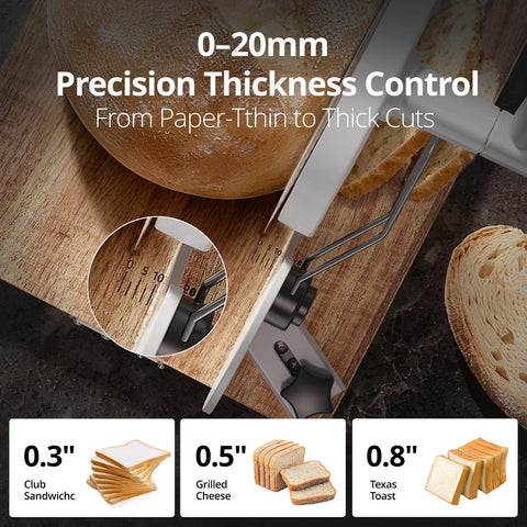 Cogace non-slip feet and safety design keep slicer stable during use