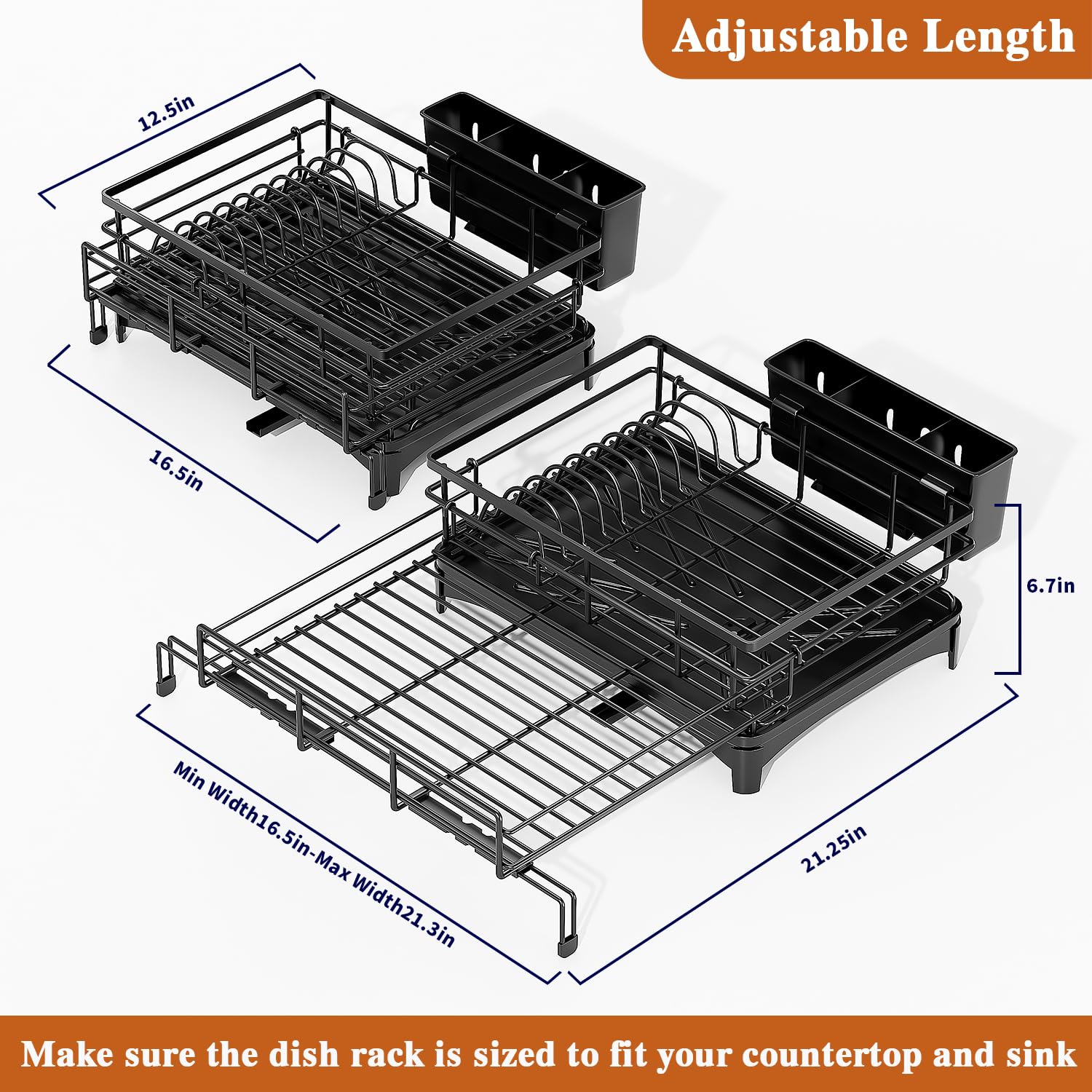 COHOSEGE large-capacity rack holds plates, bowls, glasses, cups, and utensils.