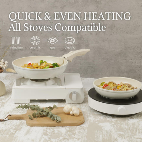 Coicur dishwasher-safe ceramic cookware for quick cleanup after meals