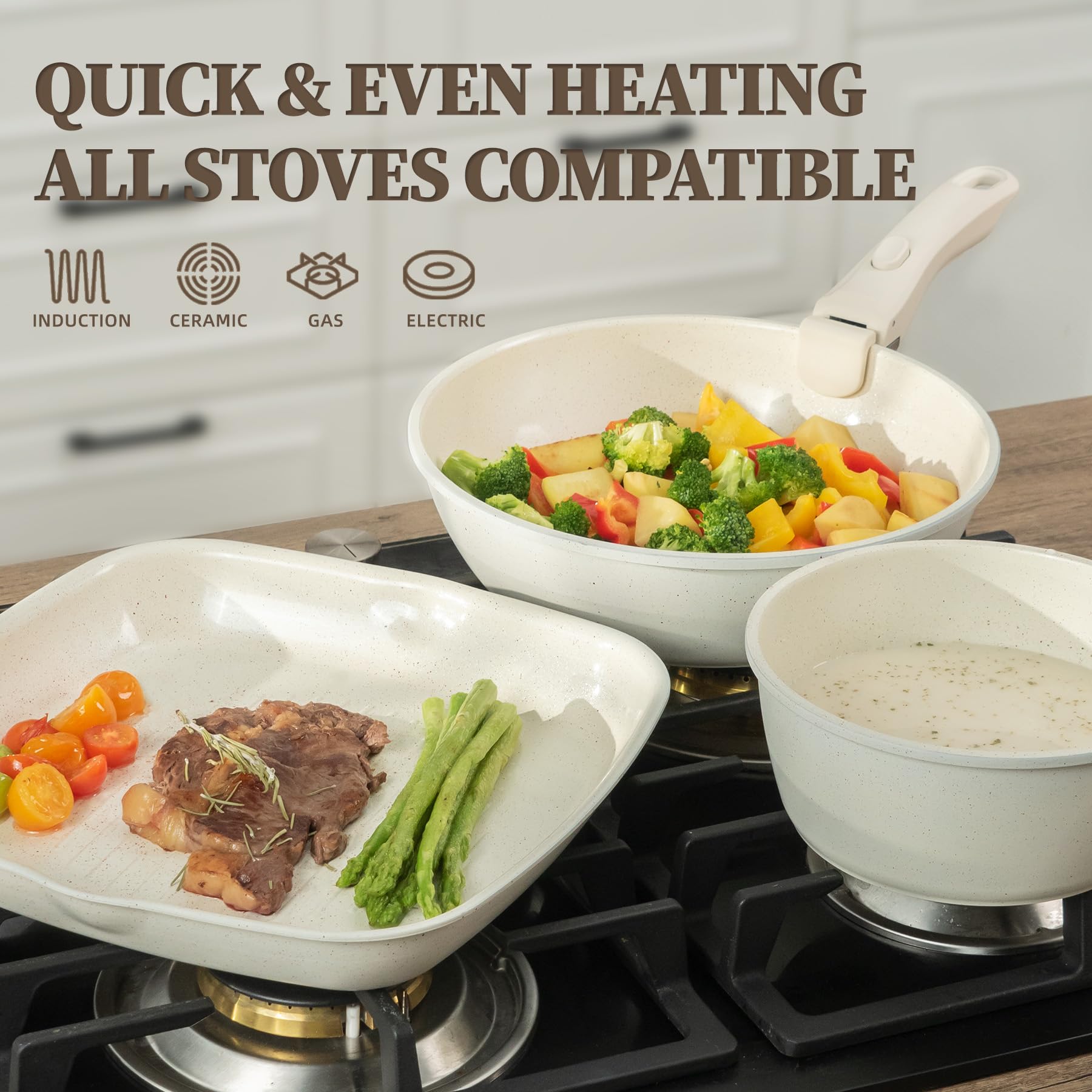 Coicur oven-safe up to 450°F for finishing dishes.
