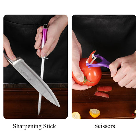 Cokinutvalleyus purple universal knife ideal for versatile cutting tasks.