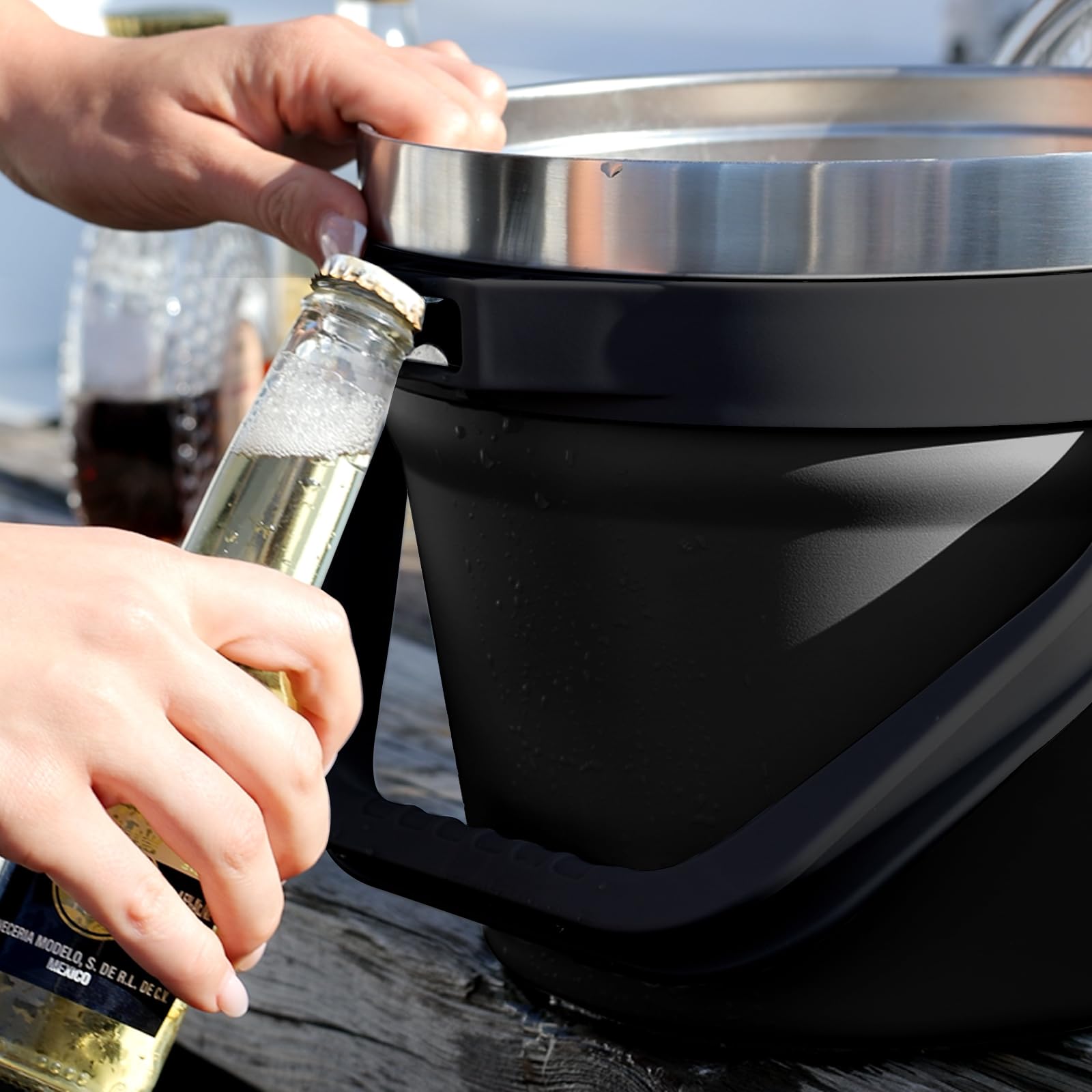 COKTIK 7L built-in bottle opener for quick serving.