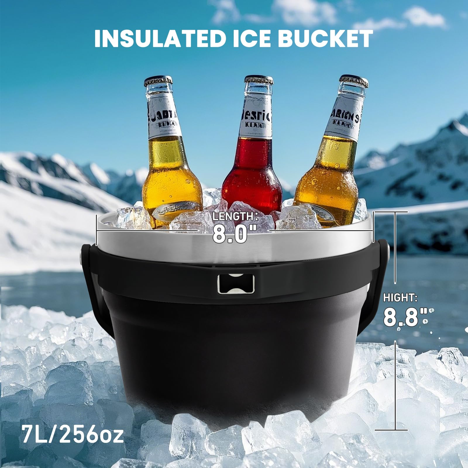 COKTIK 7L bucket holds six longnecks for parties.