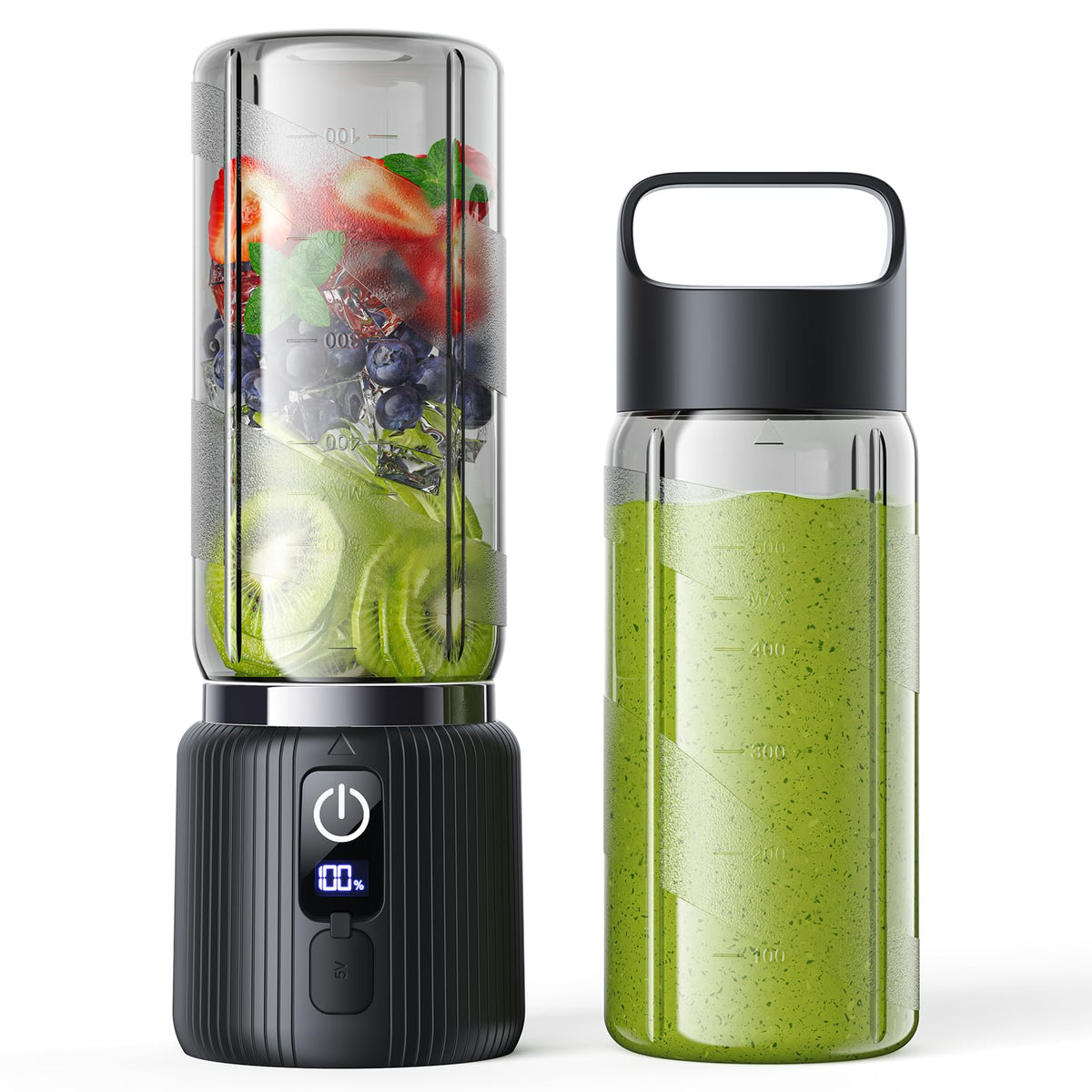 COKUNST portable blender with a compact size for easy travel and quick smoothies.