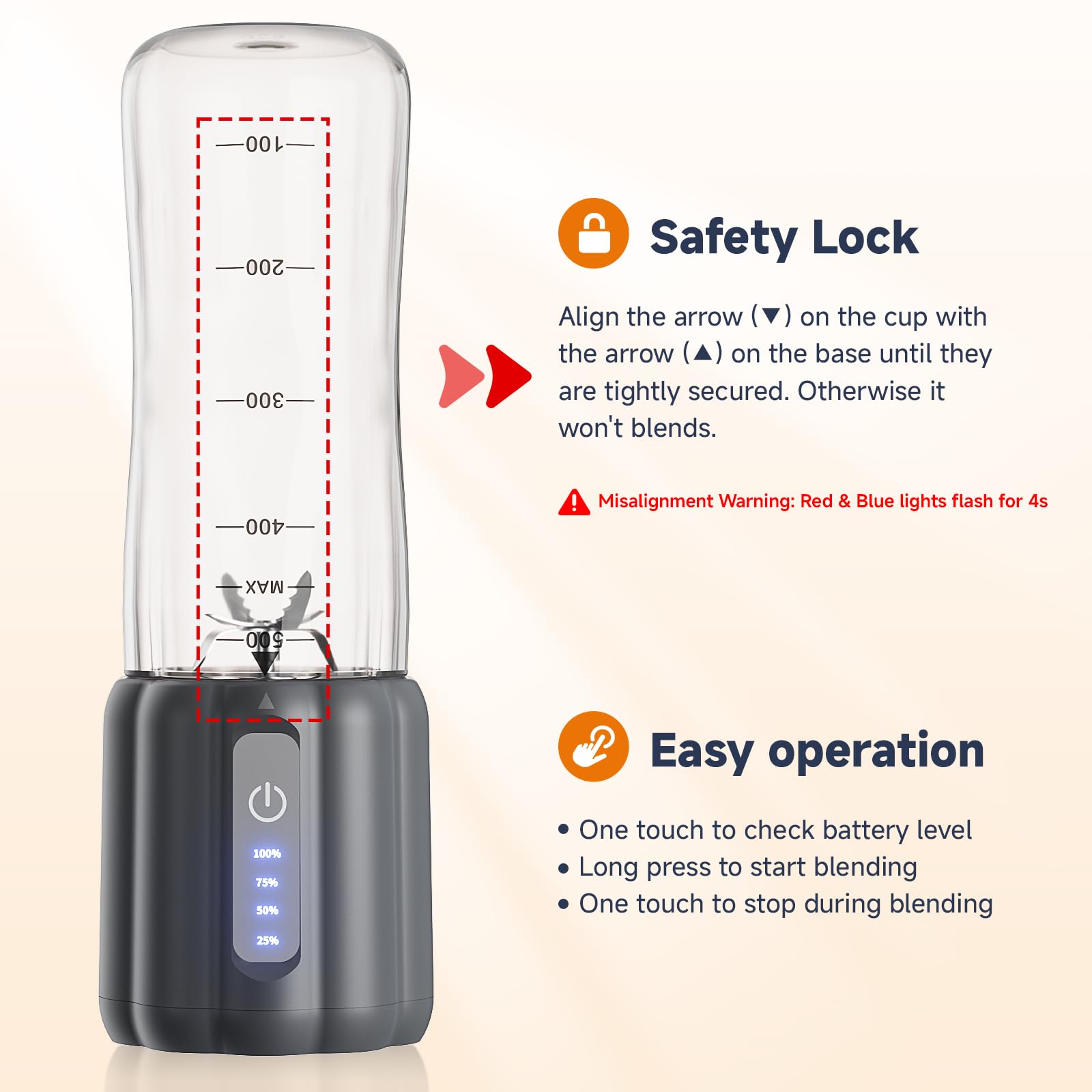 COKUNST safety lock engaged on bottle and base