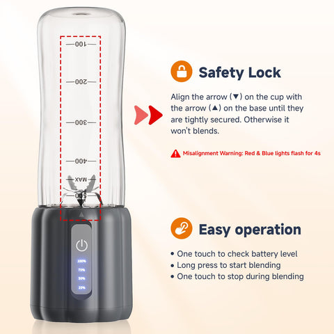 COKUNST safety lock engaged on bottle and base