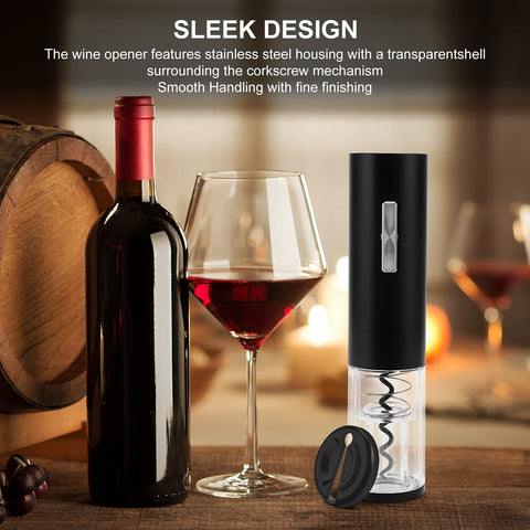 COKUNST electric wine opener with foil cutter ready for quick bottle prep