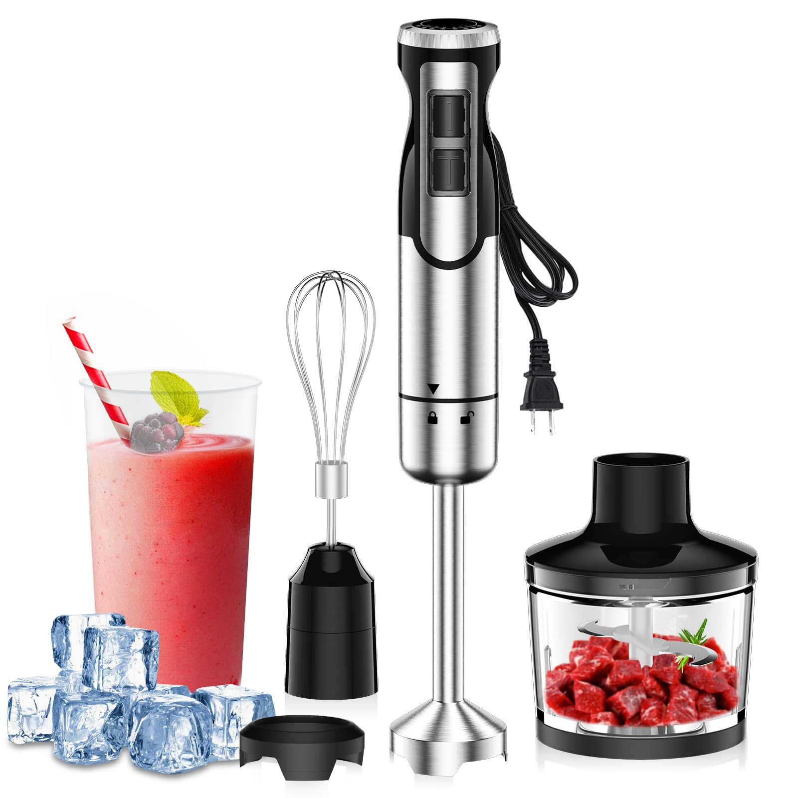 Colarlemo immersion blender motor powering smooth blends for soups and smoothies