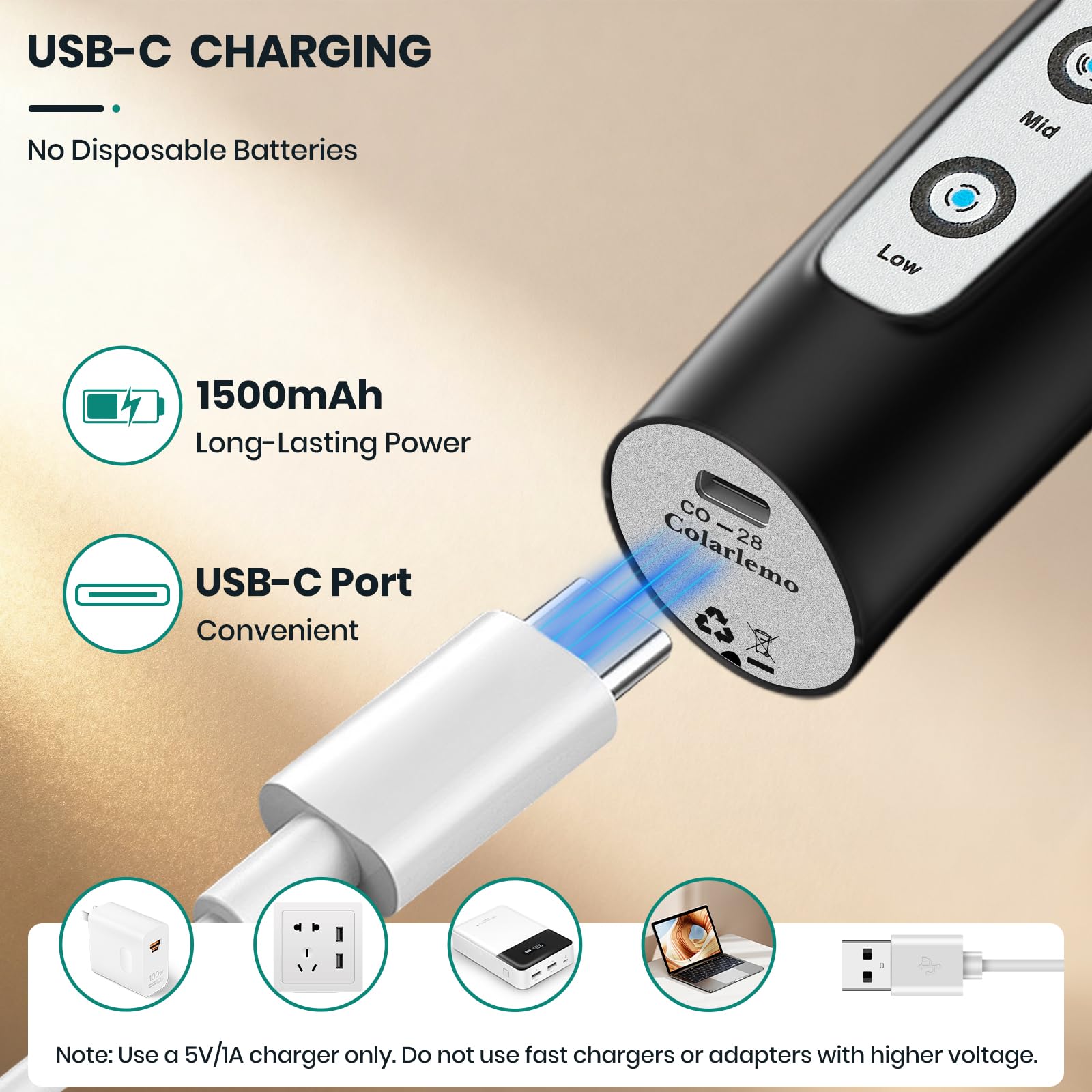 Colarlemo three whisk attachments for foaming whipping and blending