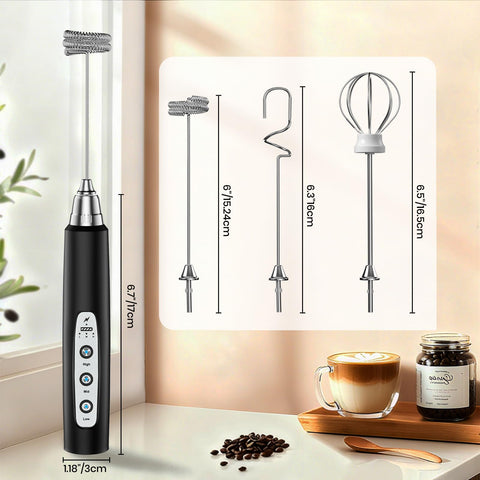 Colarlemo milk frother with color options to match kitchen style.