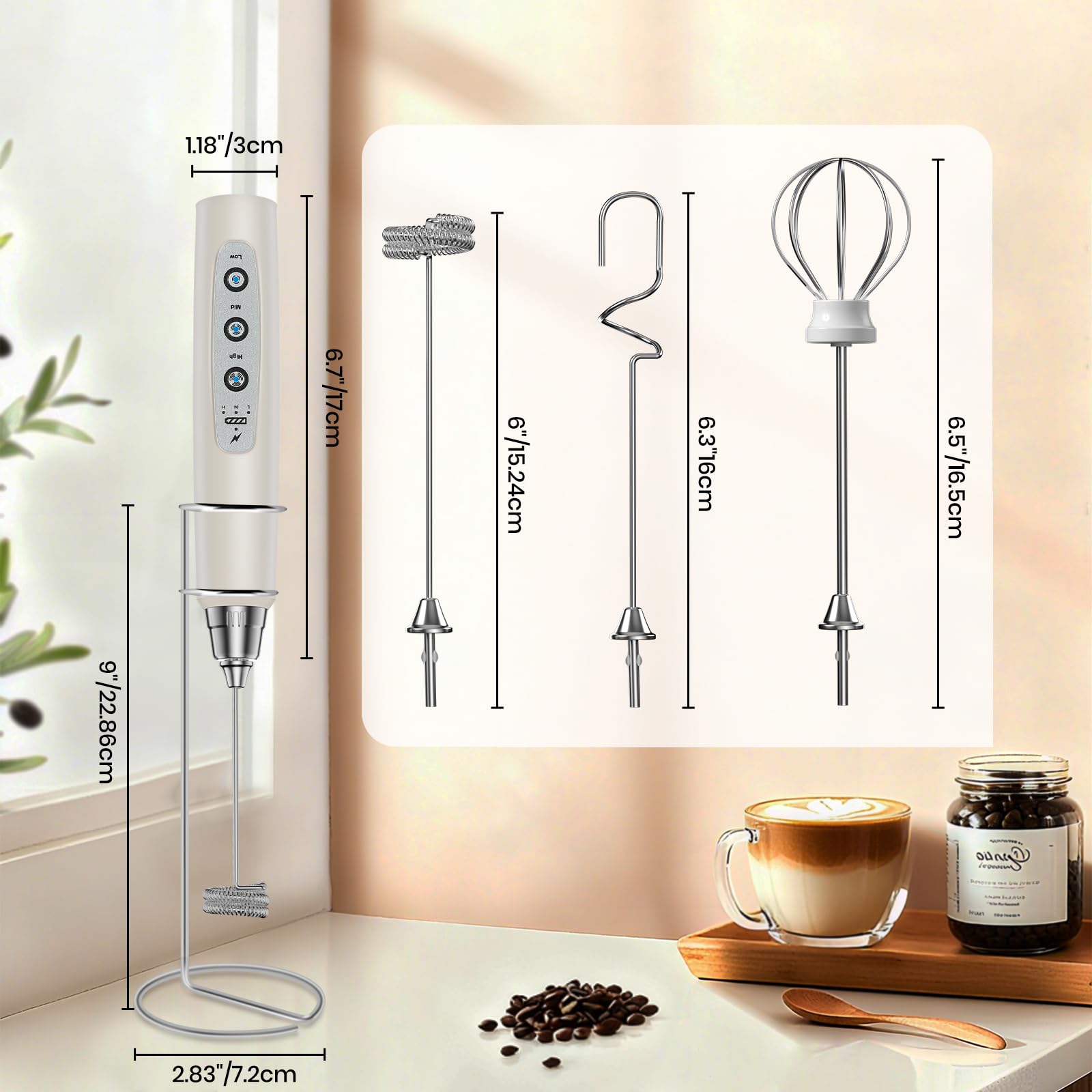 Colarlemo quiet operation keeps mornings peaceful while frothing milk.