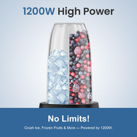 Colarlemo blender shows a powerful 1200-watt motor for fast blending
