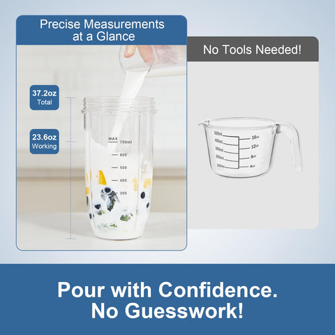 Colarlemo easy-clean cups for simple post-blend cleanup