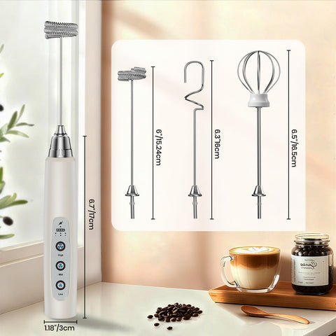 Colarlemo detachable stainless steel whisk heads for easy cleaning.