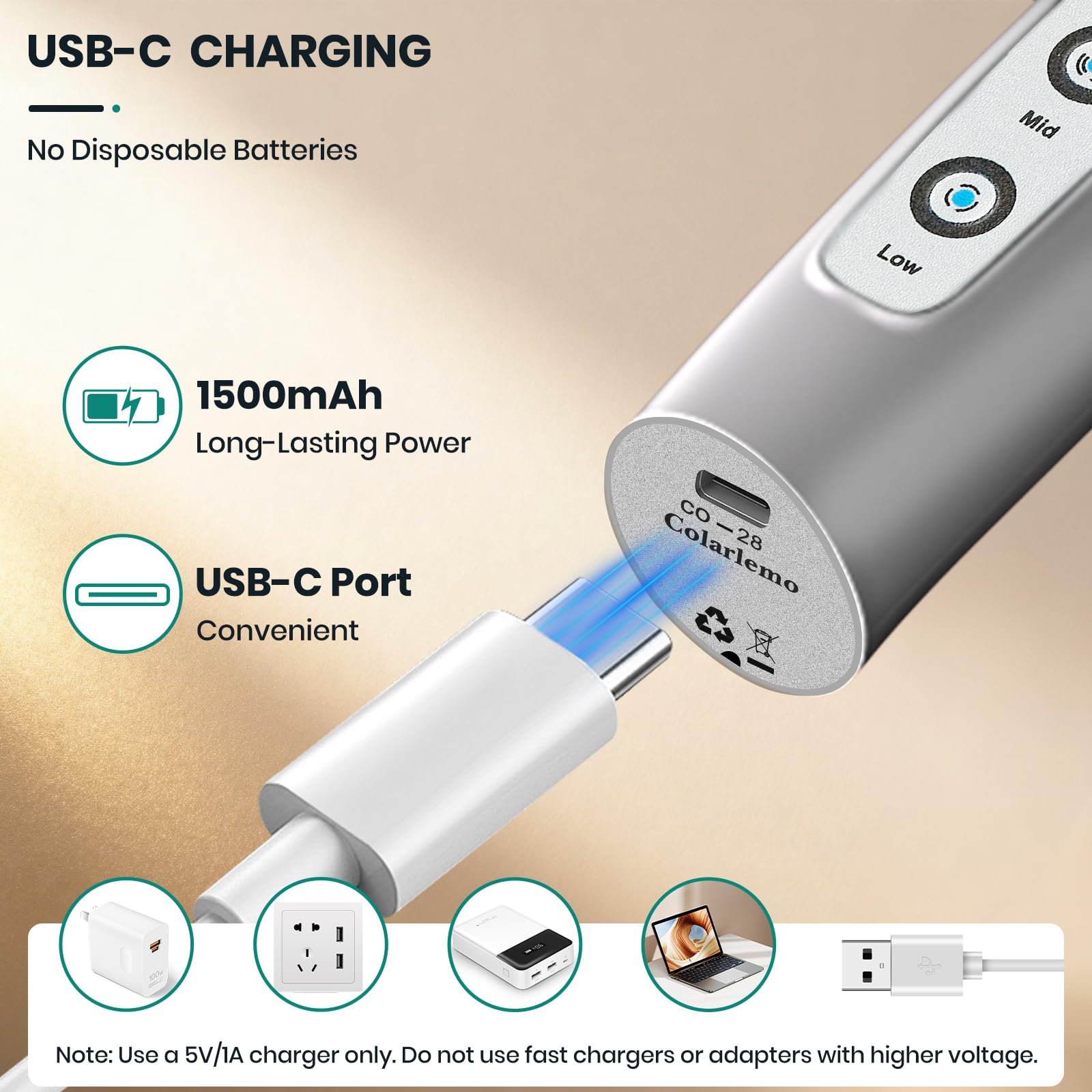 Colarlemo stand included with frother creates neat, accessible storage.