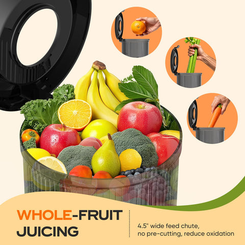 PSIIDAN cold-press juicer at 65rpm preserves nutrients and flavor.