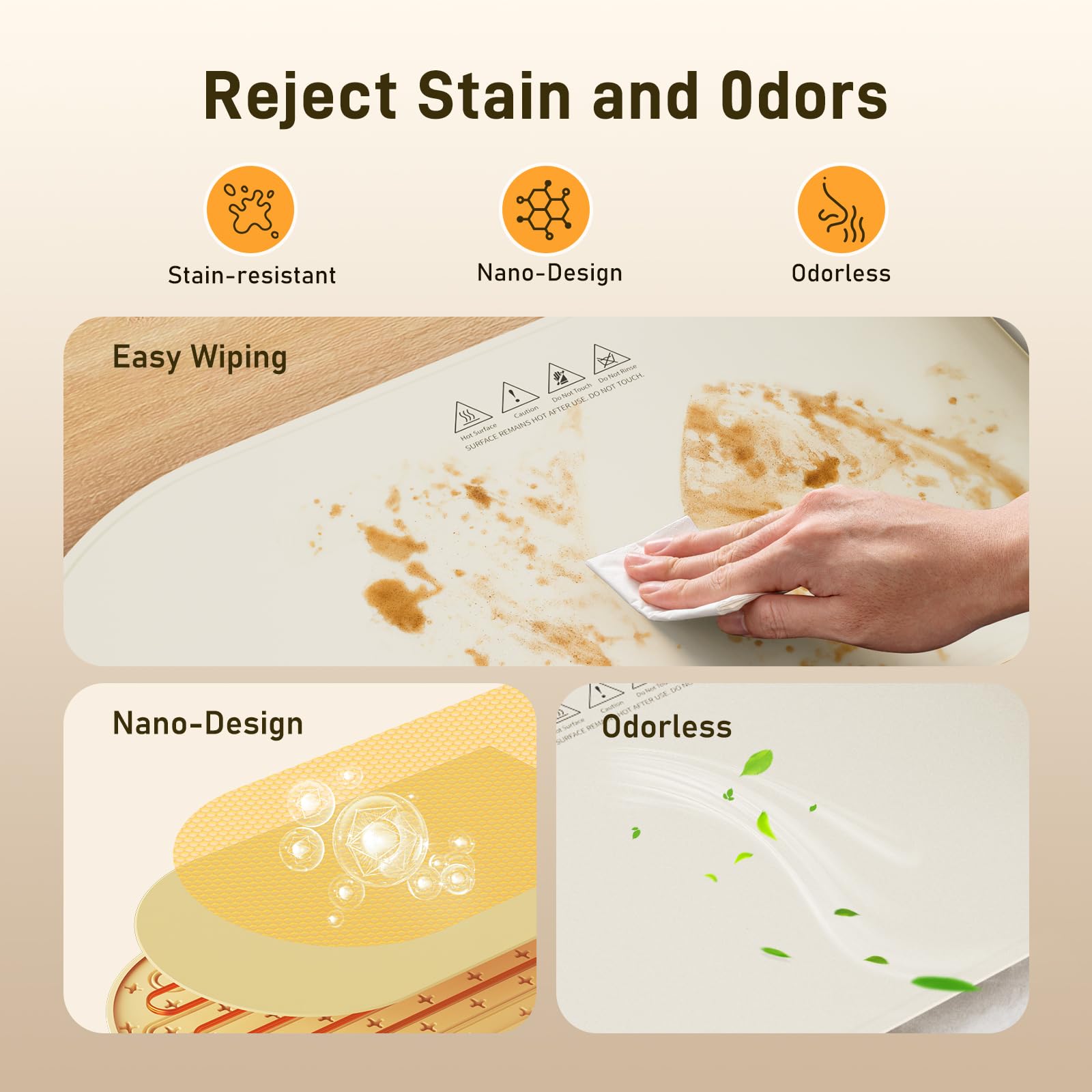 COLDFILL Food Warming Mat auto-off after four hours for safety and energy management