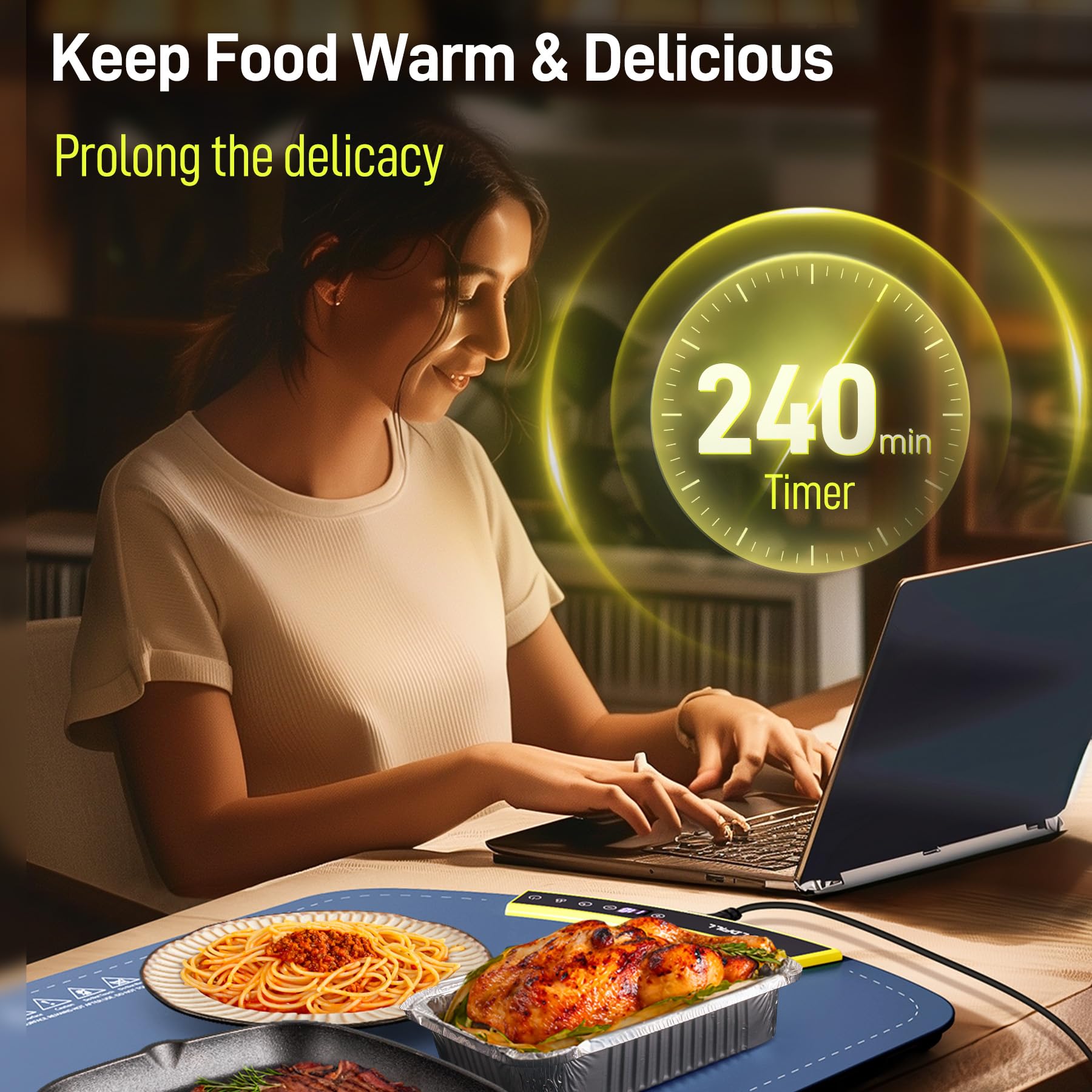 COLDFILL warming mat foldable with storage pouch for portable catering