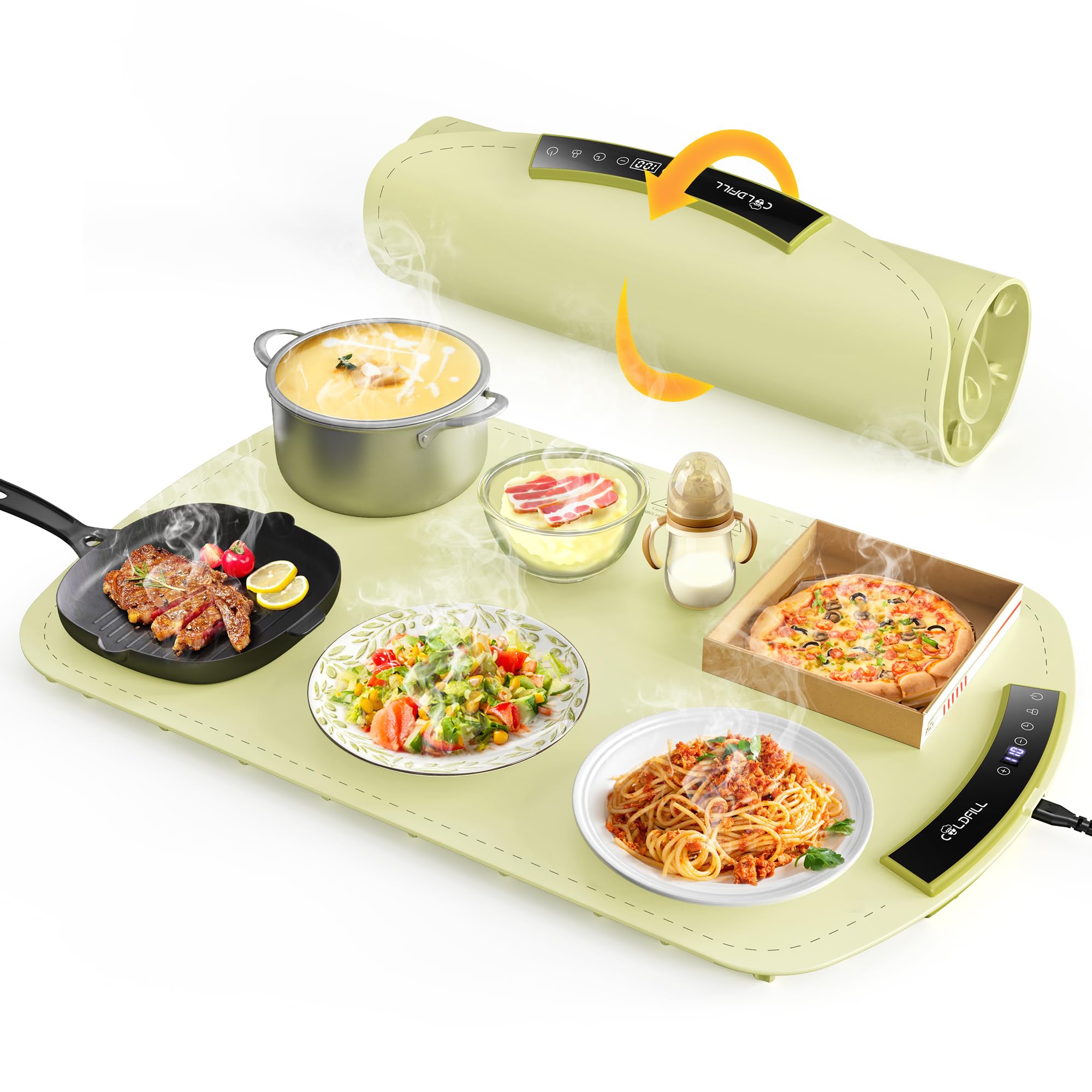COLDFILL Food Warming Mat delivers rapid heat for instant table warmth.