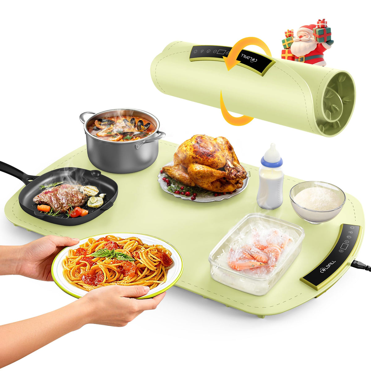 COLDFILL warming mat 24x16 design shows full-surface heat for even warming