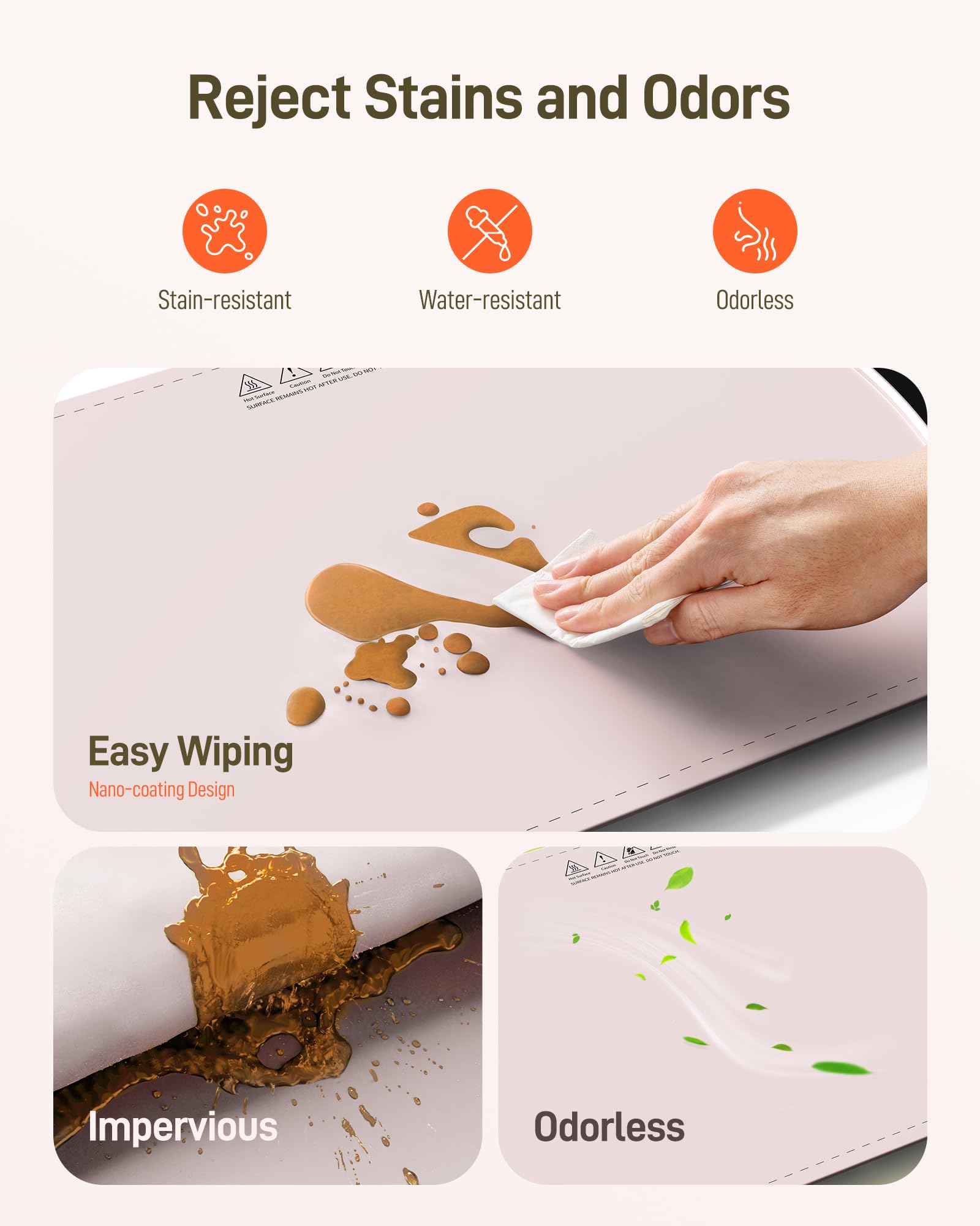 COLDFILL Warming Mat is rollable for portable serving and storage
