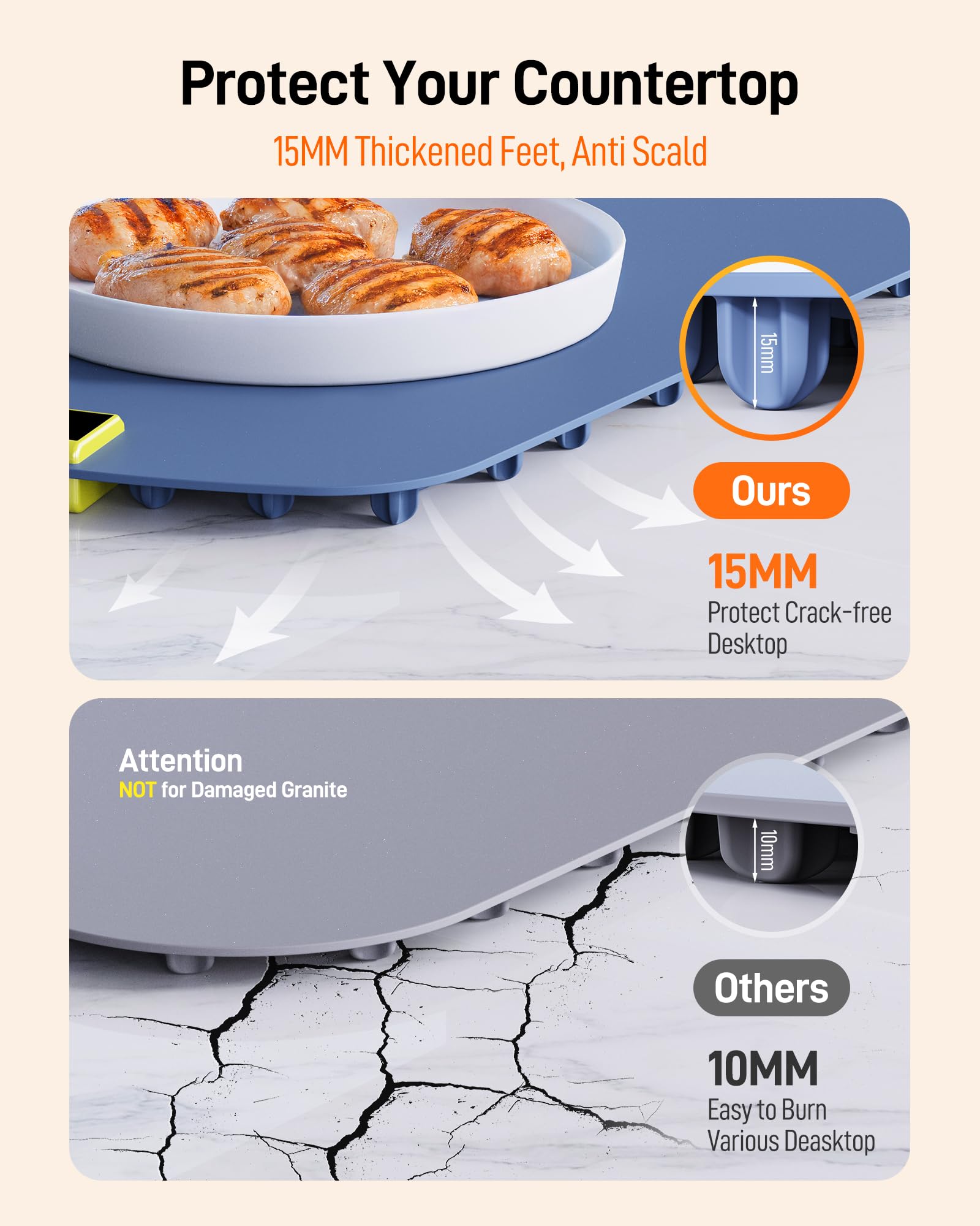 COLDFILL silicone surface is waterproof and easy to wipe clean